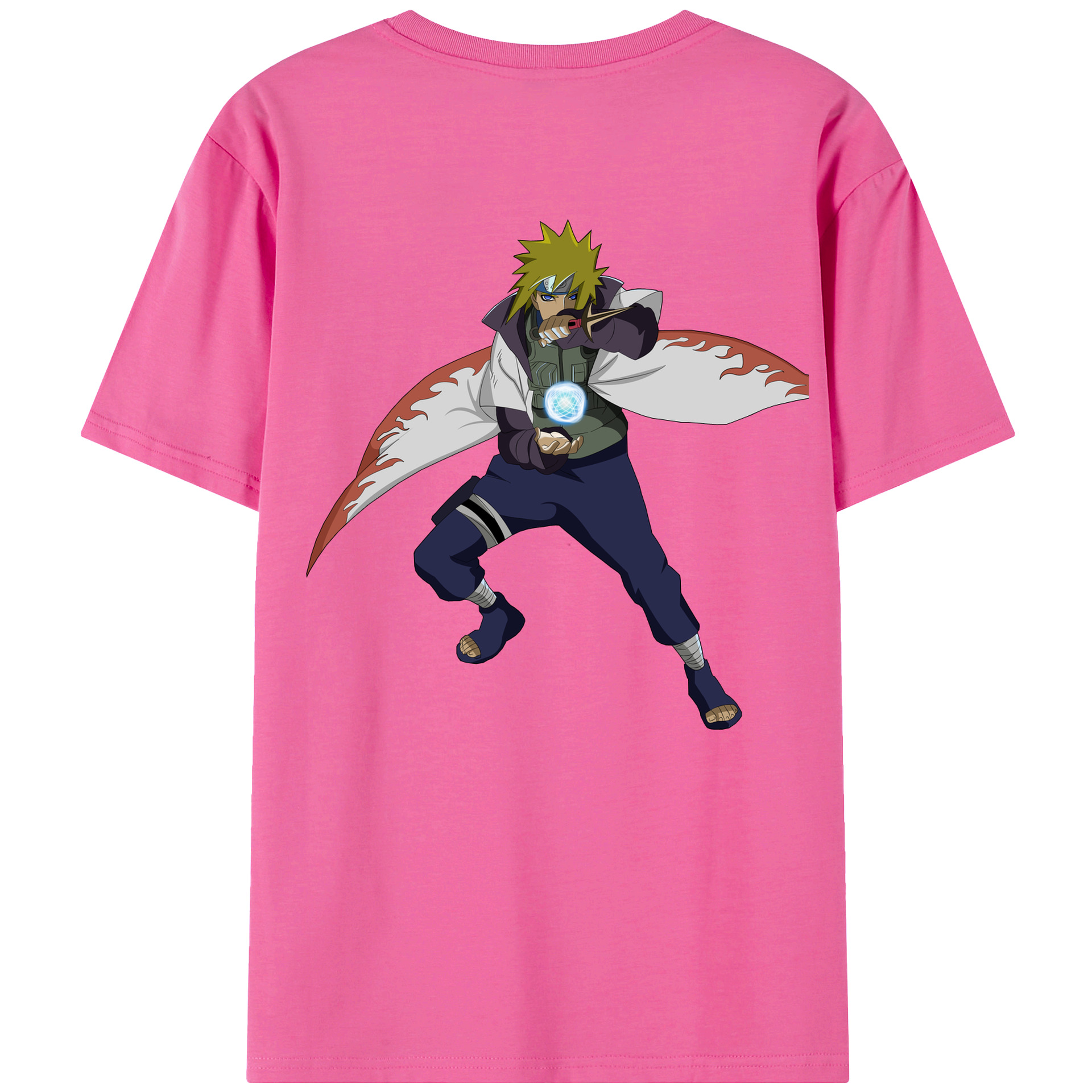 （画像用） NARUTO -ナルト- 波風 ミナト Namikaze Minato レディース半袖Tシャツ(バックプリント)